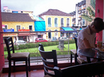 Вид из кафетерия Coffee Day на старый Панаджи