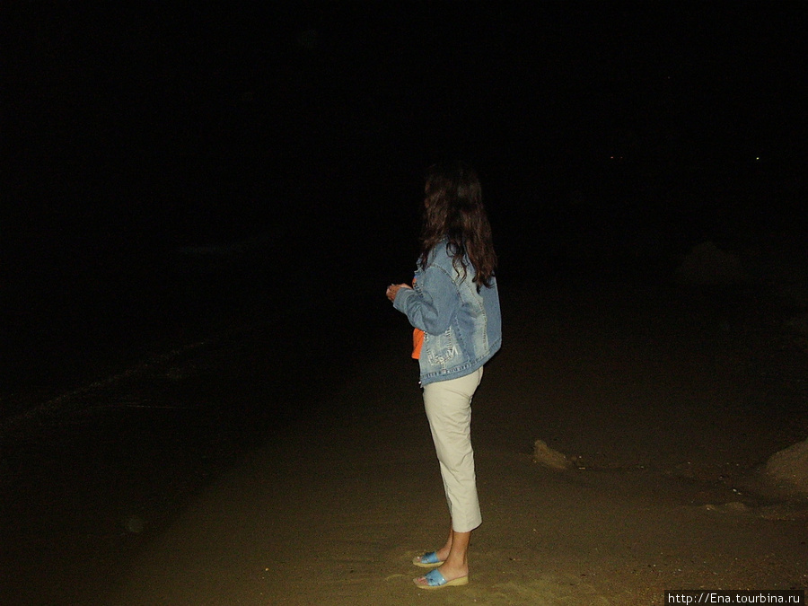 На ночном пляже наедине с морем... Витязево, Россия