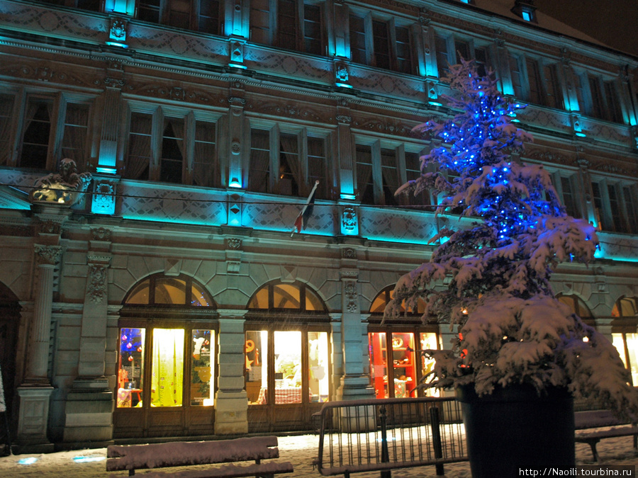 Рождественская ночь в сказочном городе Страсбург, Франция