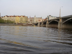 Вид на Прагу с катера.