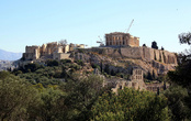 Вид на Акрополь с холма Пникс