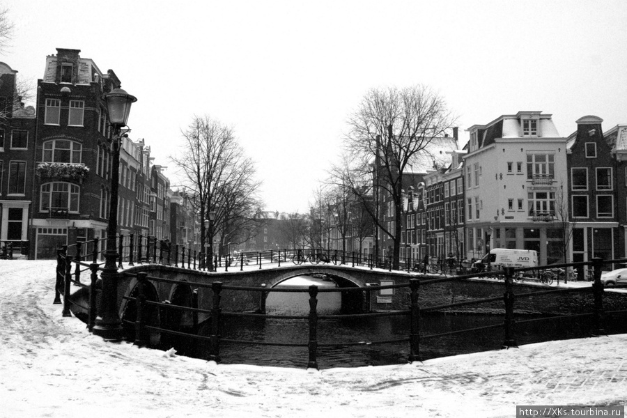 После снегопада в Амстердаме Амстердам, Нидерланды