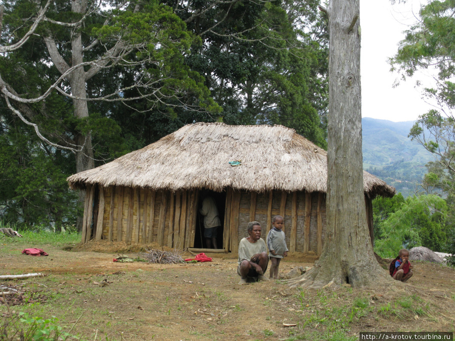 Хижины горных людей Кундиава, Папуа-Новая Гвинея