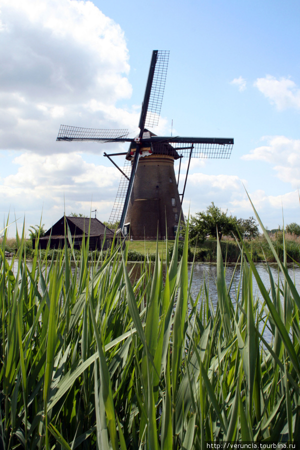 Старая мельница крутится, вертится Киндердейк, Нидерланды