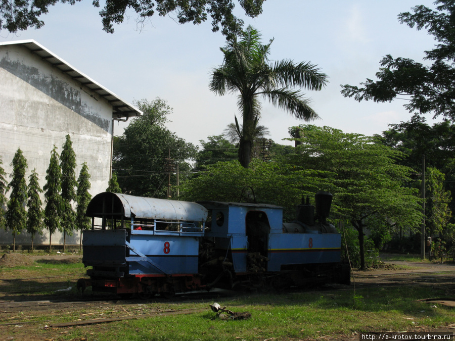 Действующие Паровозы на Меричанском сахарном заводе Кедири, Индонезия