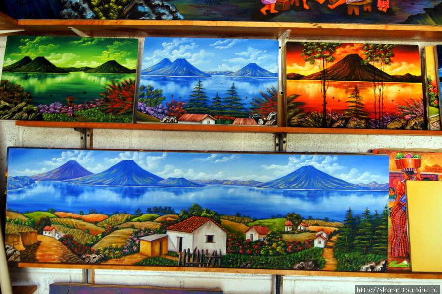 Картины для туристов Панахачель, Гватемала