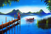 Озеро Атитлан на картине