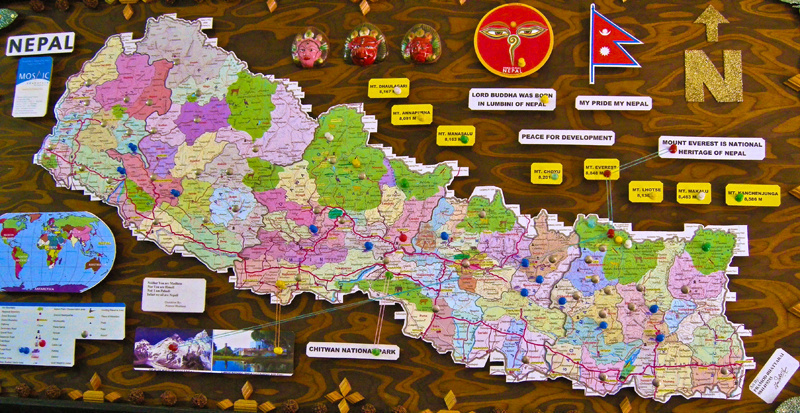 Карта Непала Индия