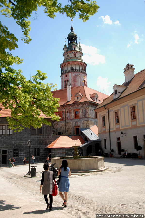 Виды старого города Крумлова и замкового комплекса Чешский Крумлов, Чехия