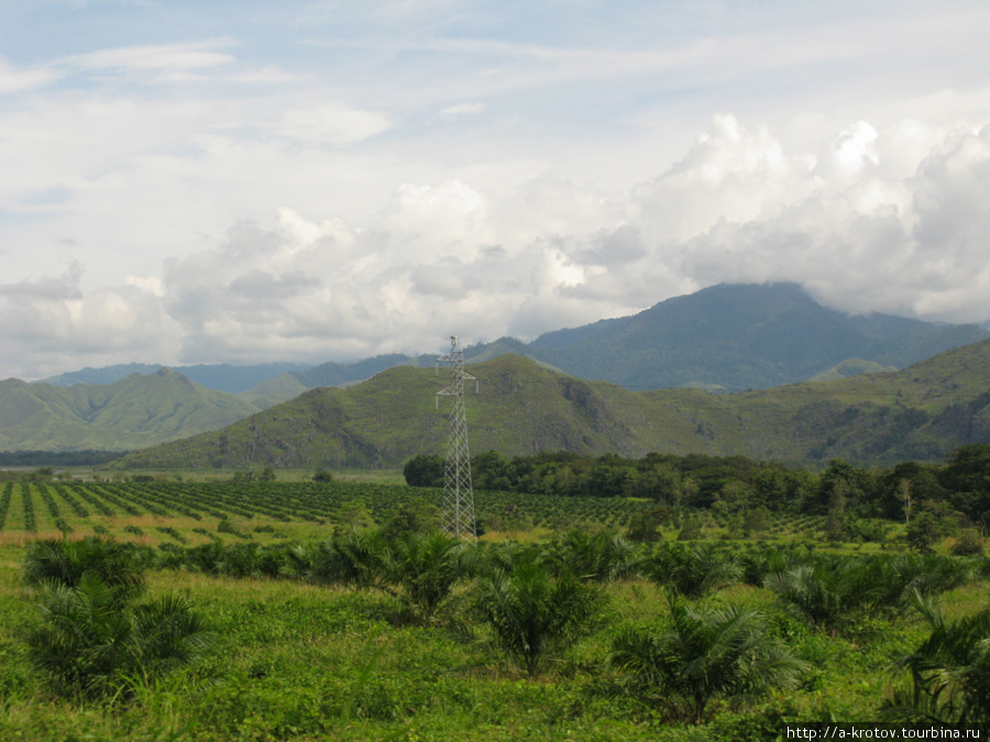 Виды впереди и по сторонам Кайнанту, Папуа-Новая Гвинея