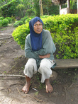 Папуасская мусульманка в платке. Большая редкость