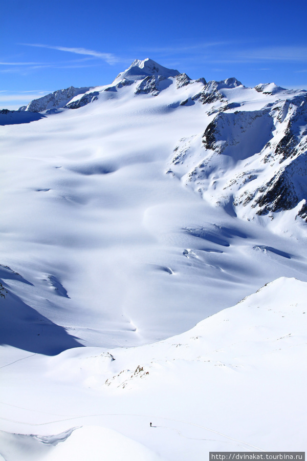 Вид с смотровой площадки ледника Тиффенбах Зёльден, Австрия