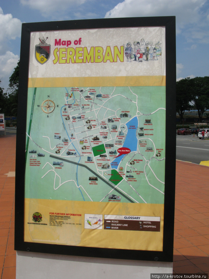 Карта города Серембан, Малайзия