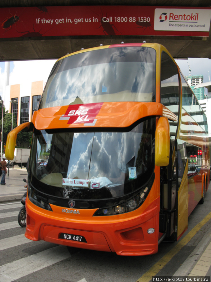 Двухэтажный междугородний автобус! Куала-Лумпур, Малайзия