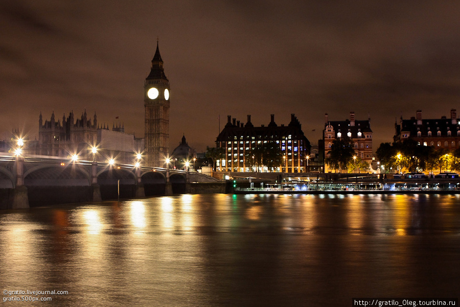 Big Ben и Westminster Bridge Лондон, Великобритания