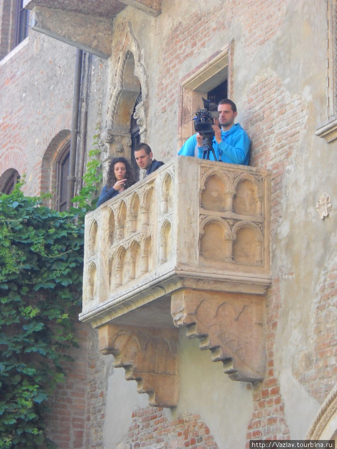 Балкон крупным планом Верона, Италия