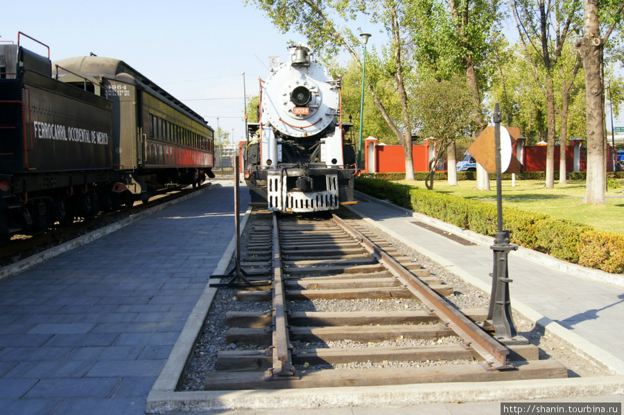 В музее железнодорожной техники в Пуэбле Пуэбла, Мексика