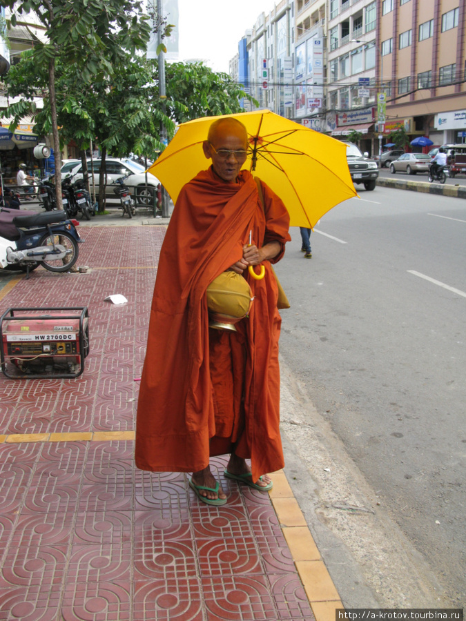 Буддийский монах Пномпень, Камбоджа