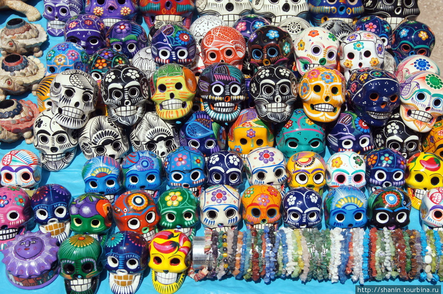 Черепа Чичен-Ица город майя, Мексика