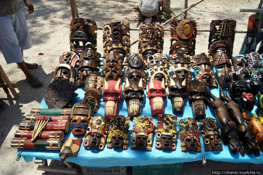 Маски в Чичен-Ице Чичен-Ица город майя, Мексика