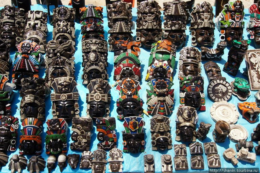Маски в Чичен-Ице Чичен-Ица город майя, Мексика
