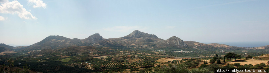 панорама близ Kourtaliotiko Gorge Остров Крит, Греция
