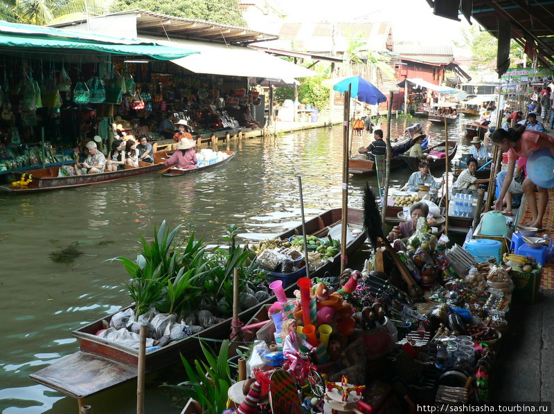 Плавучий рынок Damnoensaduak Дамноен Садуак (плавучий рынок), Таиланд