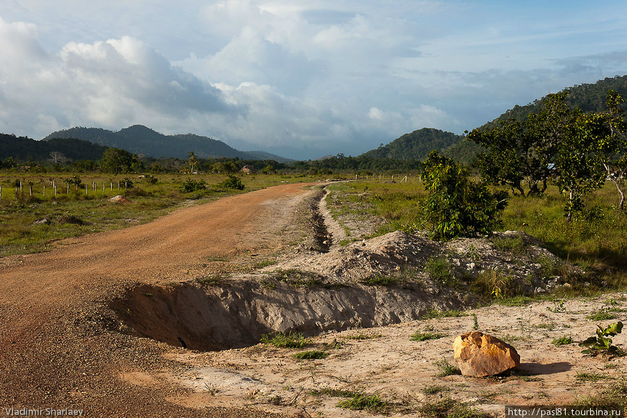 Дорога продолжает радовать. Мало где в мире остались такие колоритные международные трассы! Гайана