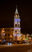 Думская башня в новогодней подсветке
