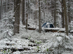 Наша палатка, в которой прожили 4 дня