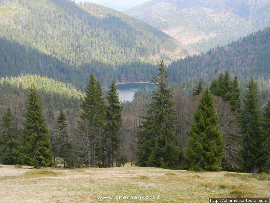 Так выглядит озеро с горы Озёрной Синевир Национальный Парк, Украина