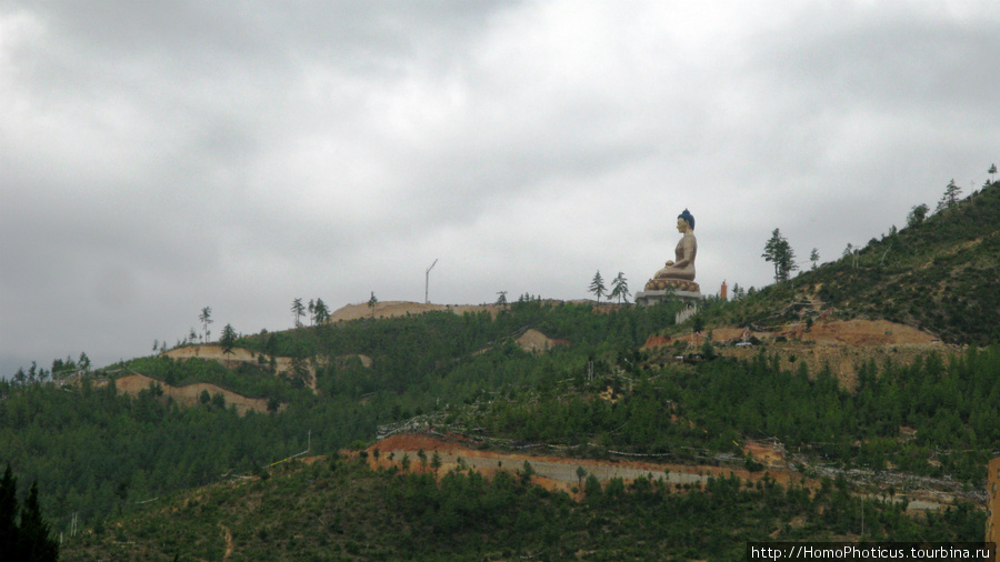 Тхимпху,Возвышающийся  над городом Шакьямуни Тхимпху, Бутан