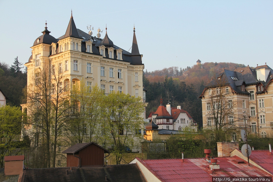 Вид из окна утром Карловы Вары, Чехия