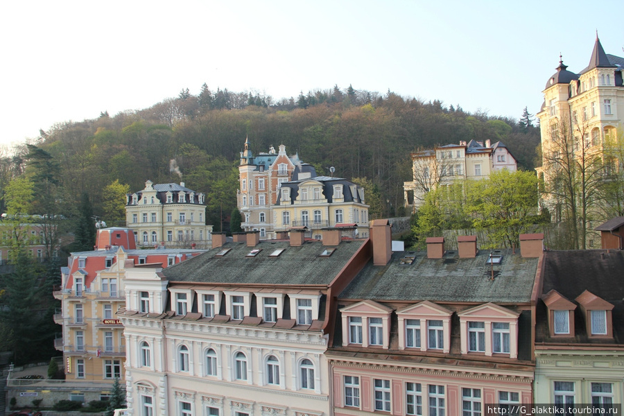 Вид из окна утром Карловы Вары, Чехия