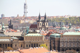 Вид на набережную Праги из Пражского Града.