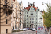 Набережная Праги, с очень красивой архитектурой