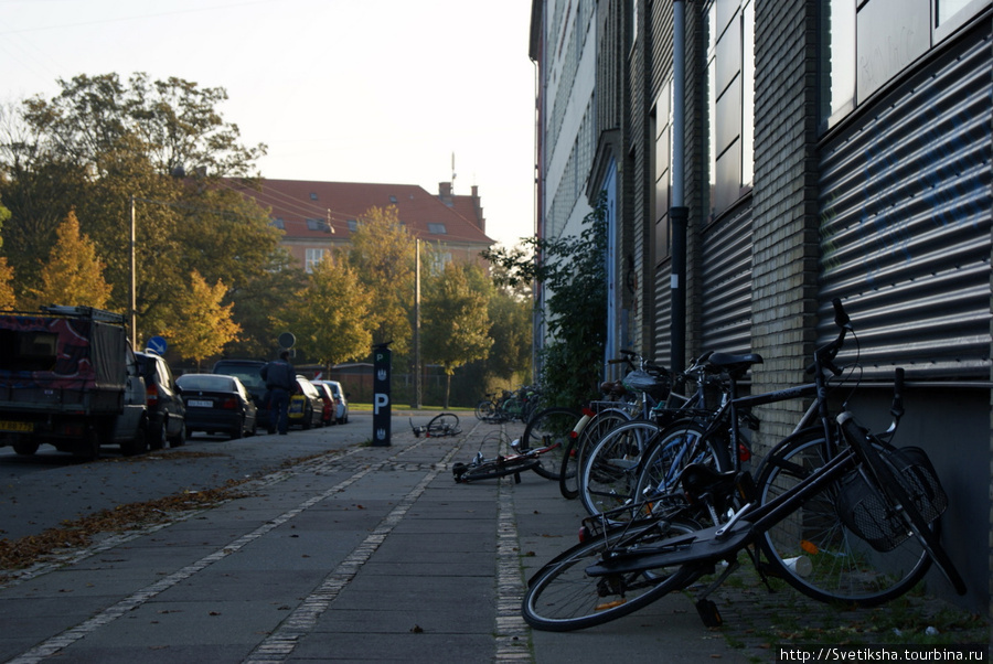 Утро в центре города Копенгаген, Дания