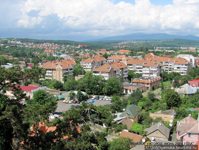 Панорама Ужгорода. Вид с Замковой горы. Ужгород, Украина