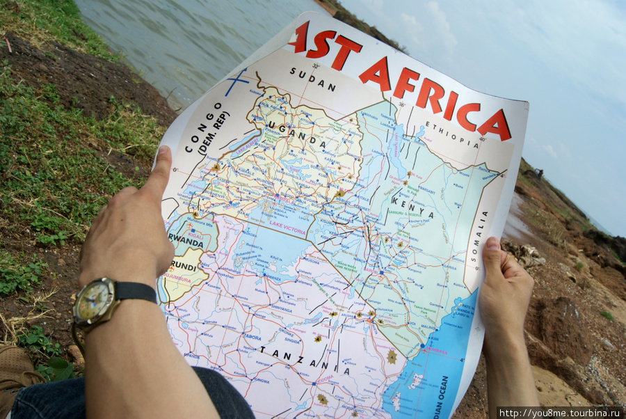 карта Восточной Африки Энтеббе, Уганда