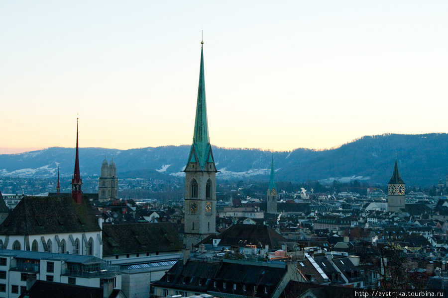 Сумеречный город Цюрих, Швейцария