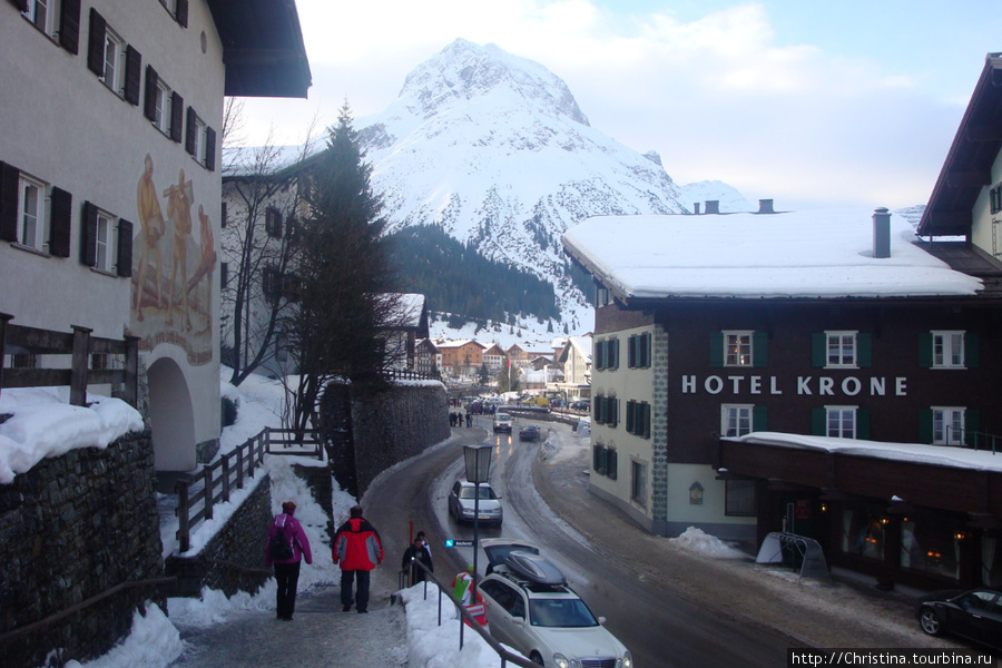 Уютный городок Лех для горнолыжников. Лех, Австрия