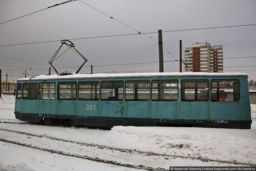 Два года назад депо Красный октябрь было законсервировано, и все 206 трамваев города Перми были переведены сюда. Пермь, Россия