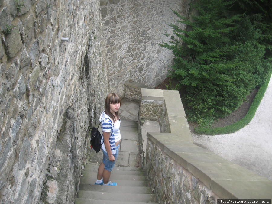 Лестница около замковой стены Свебодзице, Польша