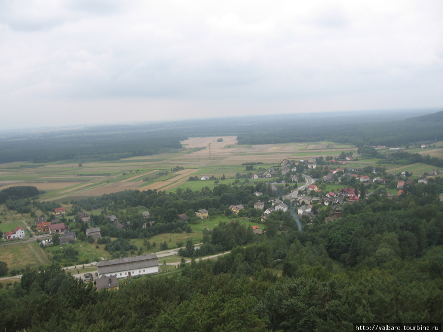 вид с самой верхней точки замка Хшанув, Польша