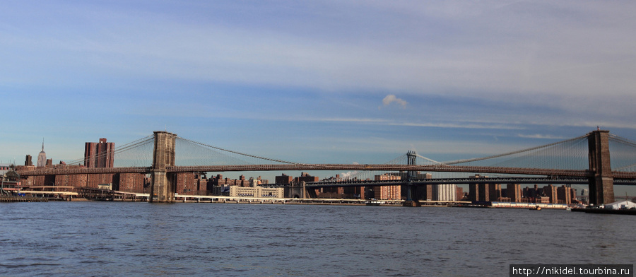 Бруклинский и Манхэттенский мосты Нью-Йорк, CША