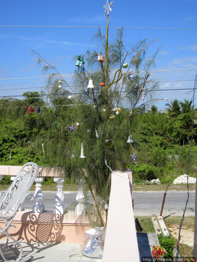 елка на крыше Плайя-Ларго, Куба