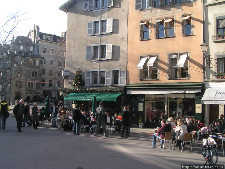 Уличное кафе Женева, Швейцария