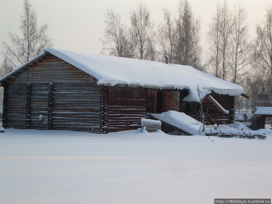 Музей Деревянного зодчества в снегу Кострома, Россия