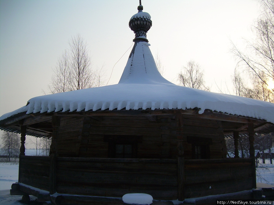 Музей Деревянного зодчества в снегу Кострома, Россия