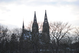 Шпили знаменитого собора святых Петра и Павла. Собор виден из очень многих точек Праги